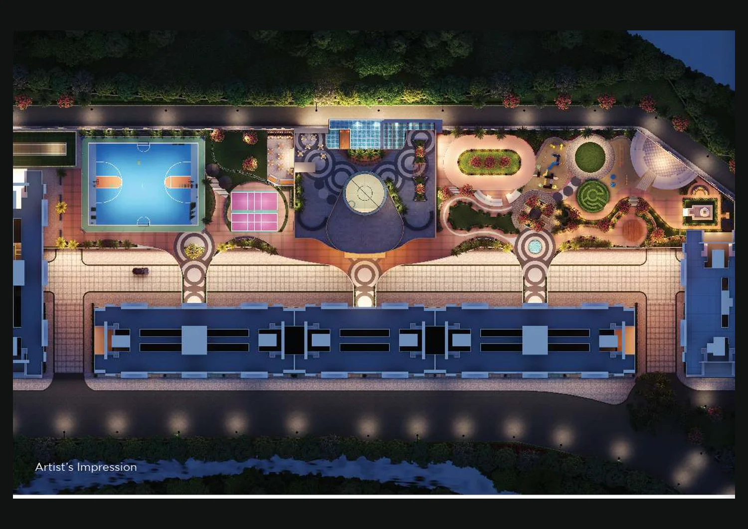 Artist's impression of amenities at Davkhar Sereno Kalyan